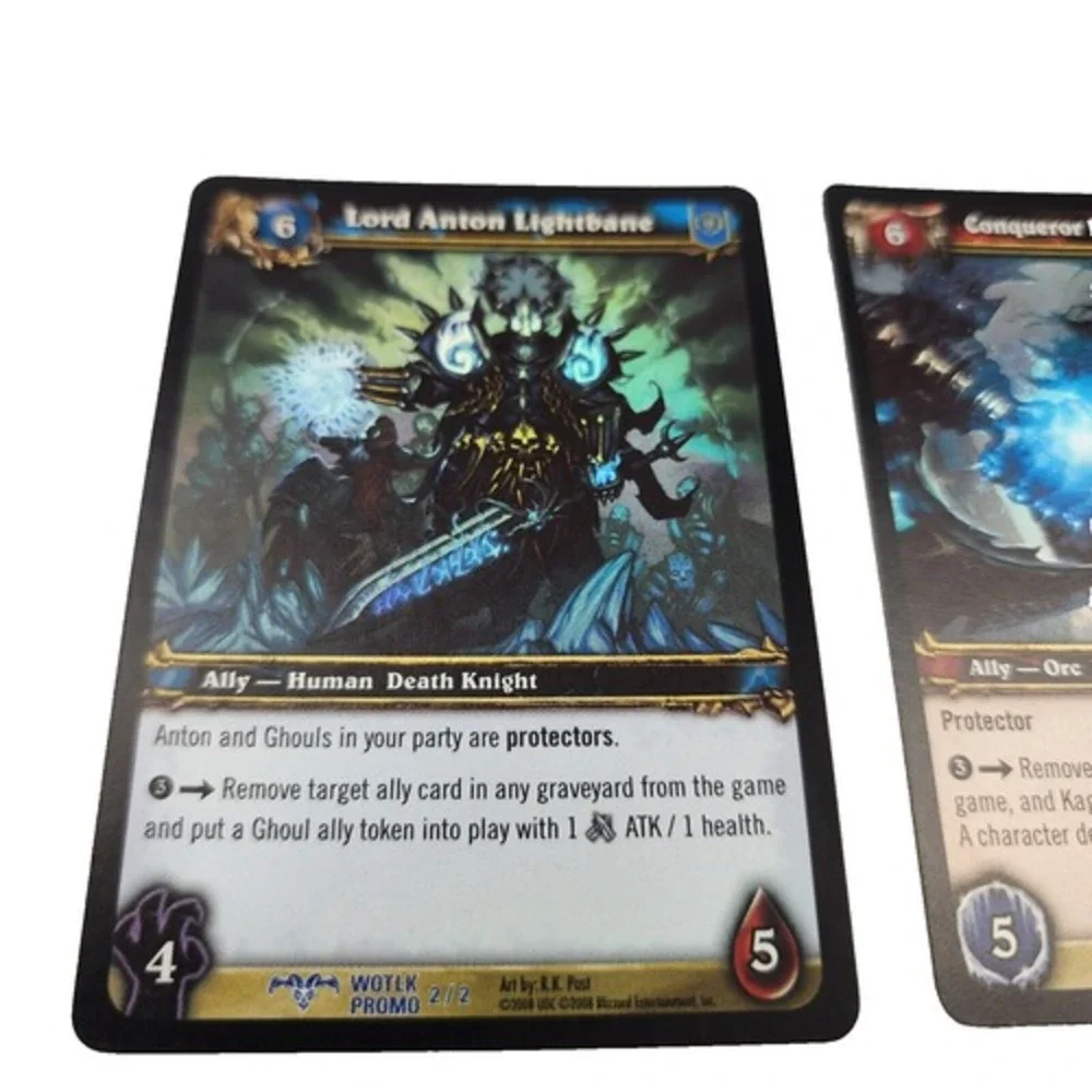 Wow‎ World Of Warcraft TCG Lord Anton Lightbane Conqueror Kagon WOTLK Promo